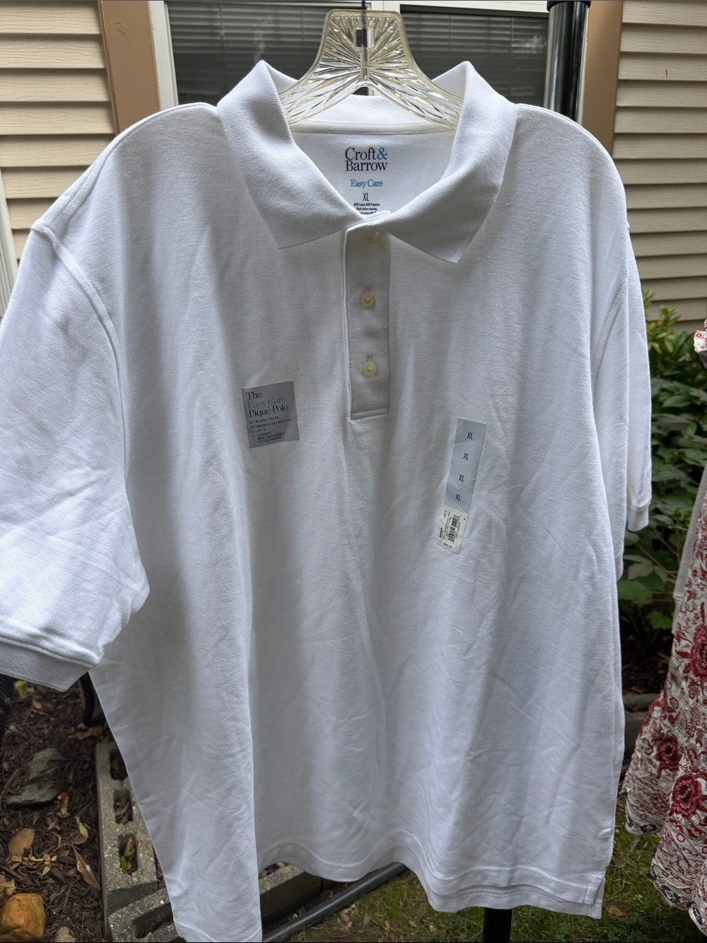 croft & barrow White Men's Polo Shirt